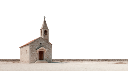 Historic Church of St Nicholas in Budva Montenegro ancient architecture religious landmark isolated on white background