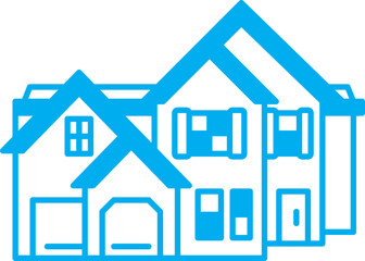 Modern House Exterior, Two-Story Home Design, Residential Building, Family Home, New Construction