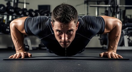 A professional personal trainer provides hands-on support and guidance to a male client performing a heavy barbell squat, symbolizing dedication and teamwork in fitness training.