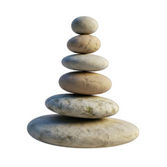 Stacked smooth stones forming a pyramid