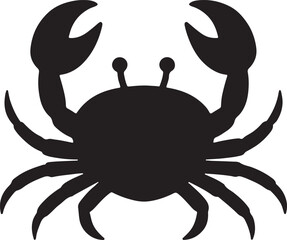 Crab Silhouette Minimalist Vector Illustration