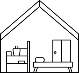 vector drawing of a house