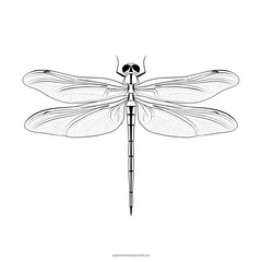 A dragonfly coloring page