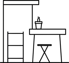 vector illustration of a kitchen