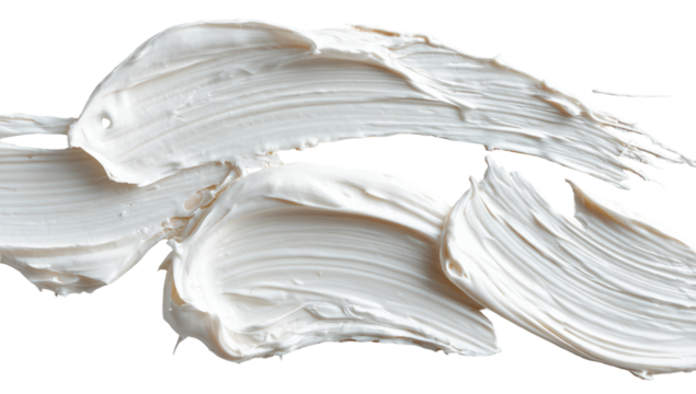 Abstract creamy white brushstrokes