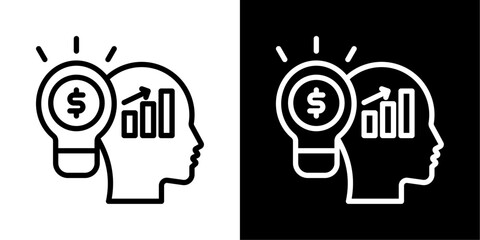 Business Idea icon of a flat style vector