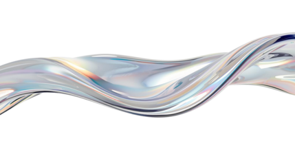 Holographic fluid wave shines; provides a modern background for branding.