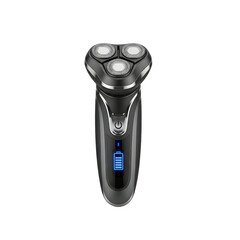 Modern Electric Shaver With Blue Led Display