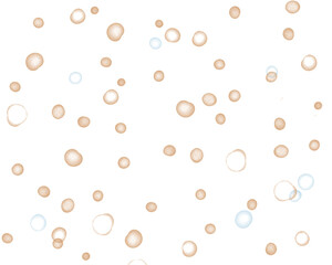 Colorful Hand-Drawn Soap Bubble Background with Soft Watercolor Pastel Style