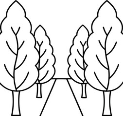 vector tree silhouette