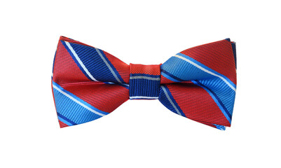 Elegant multicolored bow tie isolated on white background.