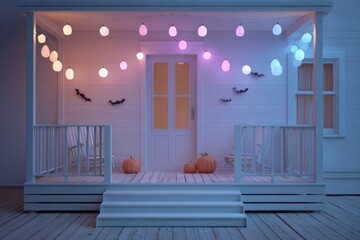 Fototapeta premium Halloween porch decor ideas for a spooky and fun holiday