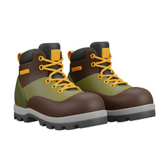 Pair Of Cartoon Hiking Boots