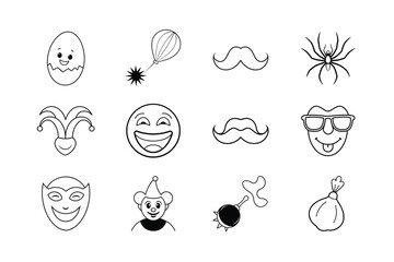 set of funny April Fool's