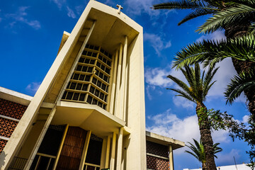 Obraz premium Notre-Dame de Lourdes Roman Catholic Church in Casablanca, Morocco