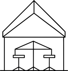 house on white background