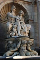 Der Albrechtsbrunnen bei der Albertina in Wien.