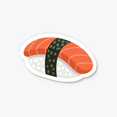 Minimalist nigiri sushi illustration