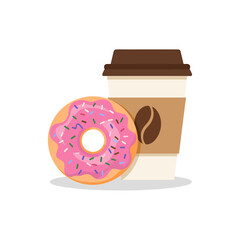 Minimalist illustration of a pink abstract shape with soft curves