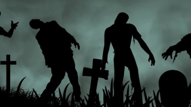 The rise of the zombies to enliven Halloween night