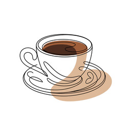 Elegant line art illustration of abstract organic shapes