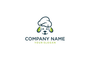 Chef dog logo design concept