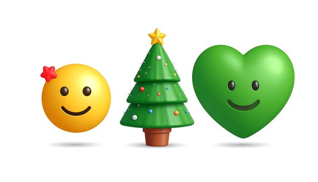 Christmas themed emoji graphics