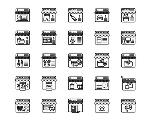 Web Store Line Vector Icons