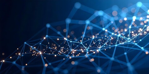 Abstract network of interconnected white lines and dots on a white background, creating a sense of connectivity and technology