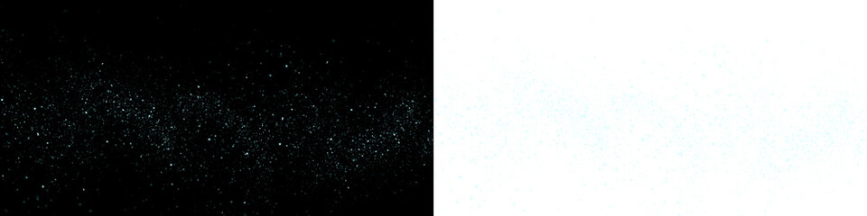 Png overlay featuring a textured gradient of sparkling particles on a black background transitioning to a soft white, ideal for creative design projects and visual storytelling