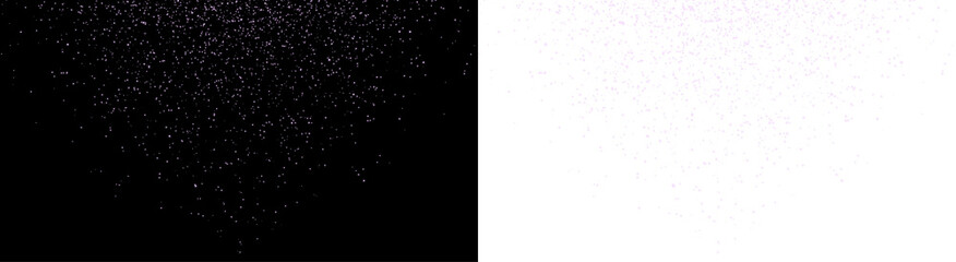 Abstract png overlay featuring a textured gradient of sparkling particles on a black background transitioning to a white background, ideal for creative design projects and visual storytelling