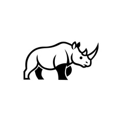 Strong rhino vector illustration