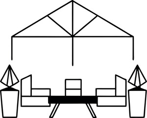 illustration of a house in a frame