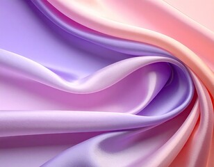 Obraz premium Multicolored silk fabric, gradient colors, soft folds, smooth texture.
