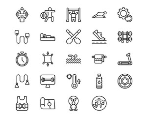 Fitness Line Vector Icons