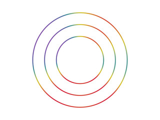 Gradient rainbow colors circle frame	
