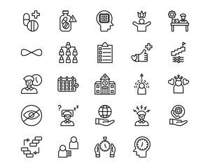 ADHD Line Vector Icons
