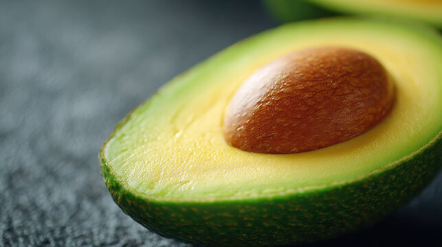 Avocado healthy fresh green fruit seed cut ripe diet