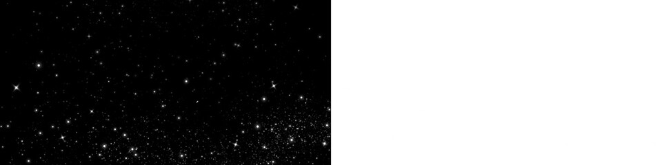 Starry night sky overlay with shimmering stars on a dark background, perfect for adding depth and ambiance to creative projects and designs with copy space