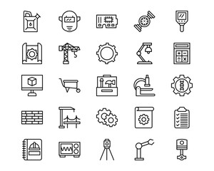 Engineering Line Vector Icons