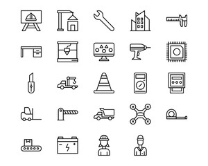 Engineering Line Vector Icons