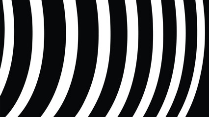 Black and White Curved Stripes Abstract Background Pattern vector illustration