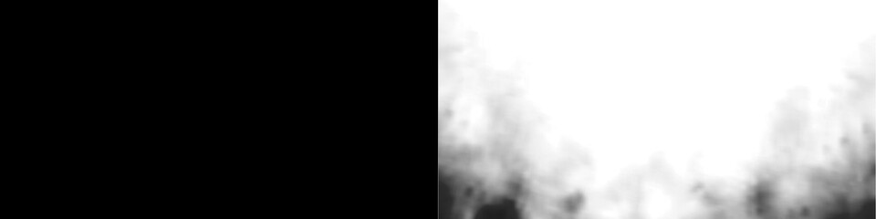 Black and white png overlay featuring soft, textured smoke effects, creating an ethereal atmosphere for artistic and creative design projects with copy space