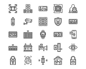 Smart Home Line Vector Icons