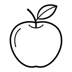 crab apple fruit line art on white background