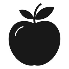 crab apple fruit silhouette on white background