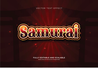 Samurai Editable Vector Text Effect Japanese Warrior Typography