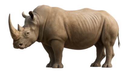 Rhinoceros standing in side view.