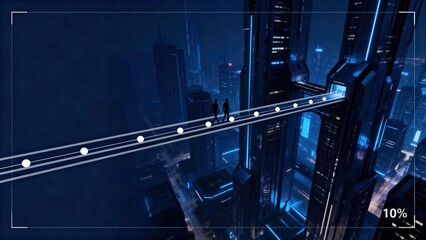 Sci-fi future city night view background​