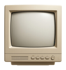 Old beige CRT monitor with a blank screen.